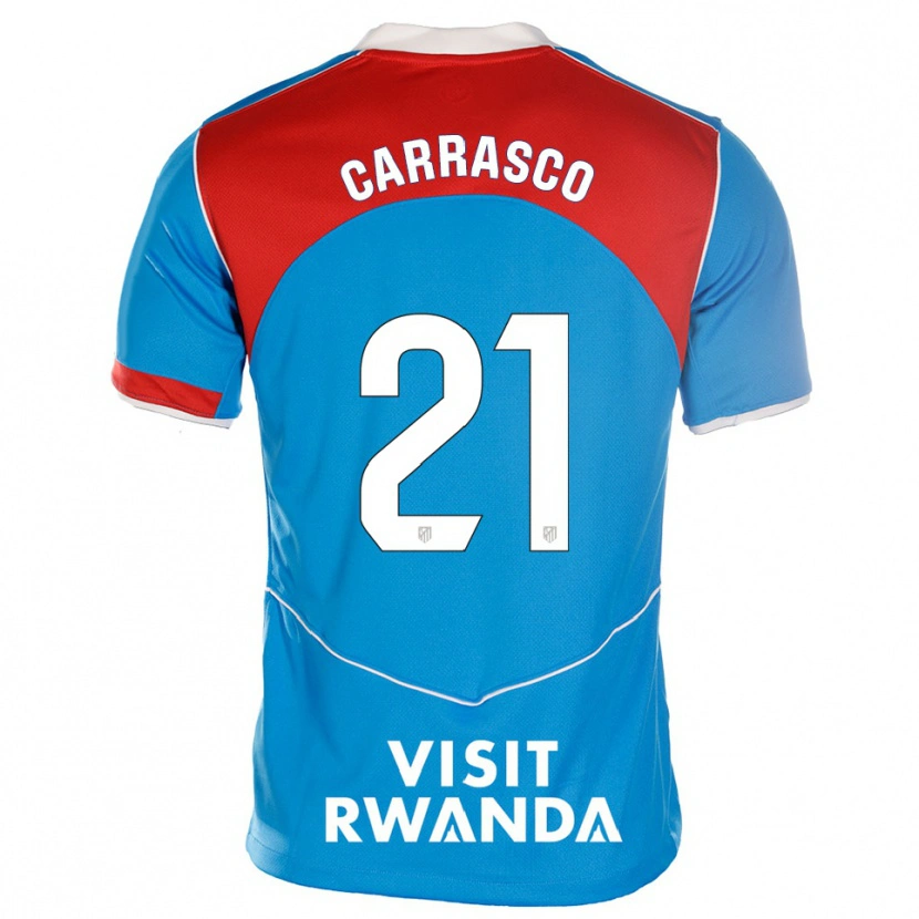 Danxen Kinder Yannick Carrasco #21 Blau Weiß Ausweichtrikot Trikot 2025/26 T-Shirt Schweiz