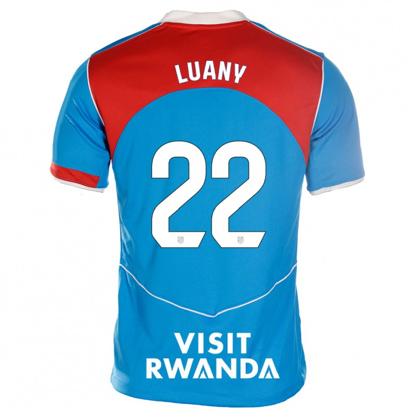Danxen Kinder Luany Vitória Da Silva Rosa #22 Blau Weiß Ausweichtrikot Trikot 2025/26 T-Shirt Schweiz