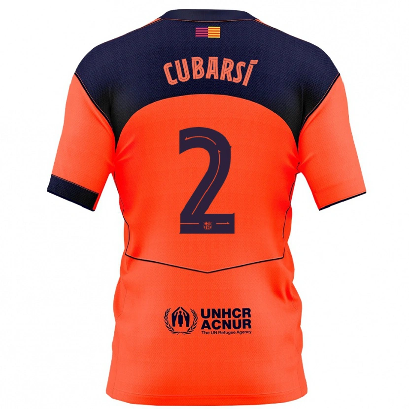 Danxen Kinder Pau Cubarsí #2 Orange Marine Ausweichtrikot Trikot 2025/26 T-Shirt Schweiz