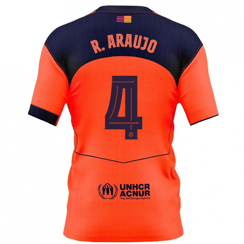 Danxen Kinder Ronald Araujo #4 Orange Marine Ausweichtrikot Trikot 2025/26 T-Shirt Schweiz