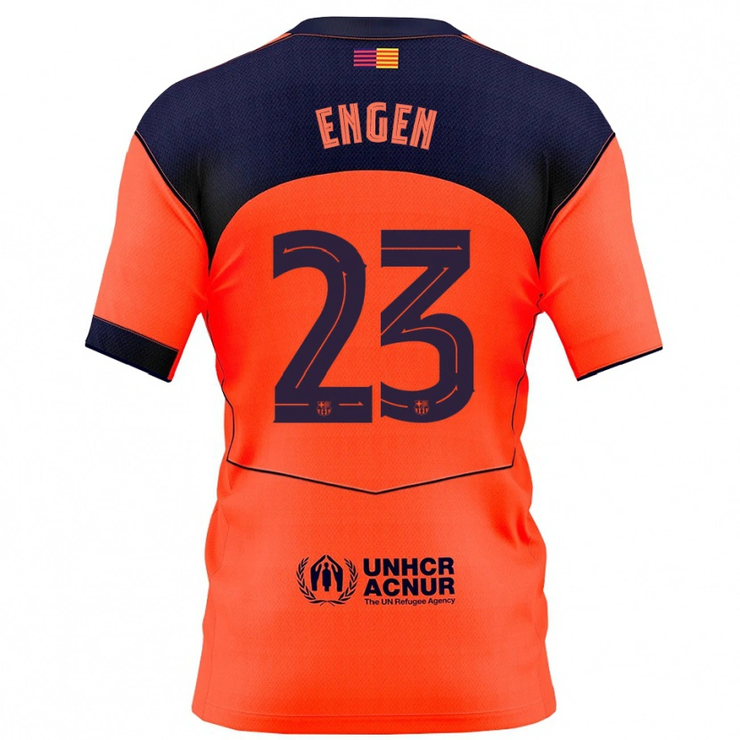 Danxen Kinder Ingrid Engen #23 Orange Marine Ausweichtrikot Trikot 2025/26 T-Shirt Schweiz