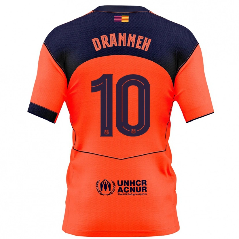Danxen Kinder Alieu Drammeh #10 Orange Marine Ausweichtrikot Trikot 2025/26 T-Shirt Schweiz