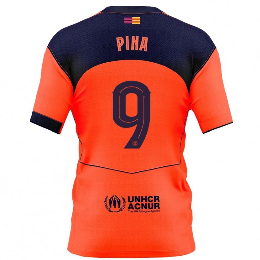 Danxen Kinder Claudia Pina Medina #9 Orange Marine Ausweichtrikot Trikot 2025/26 T-Shirt Schweiz