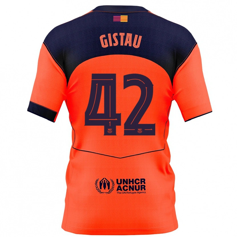 Danxen Kinder Òscar Gistau #42 Orange Marine Ausweichtrikot Trikot 2025/26 T-Shirt Schweiz