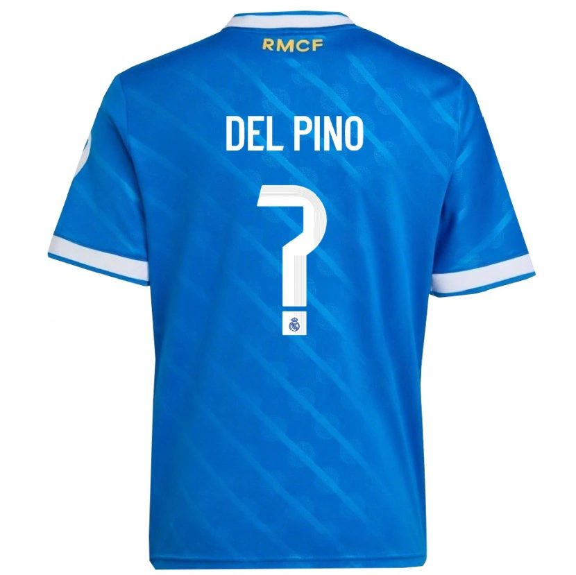 Danxen Kinder Santiago Del Pino #0 Blau Weiß Ausweichtrikot Trikot 2025/26 T-Shirt Schweiz