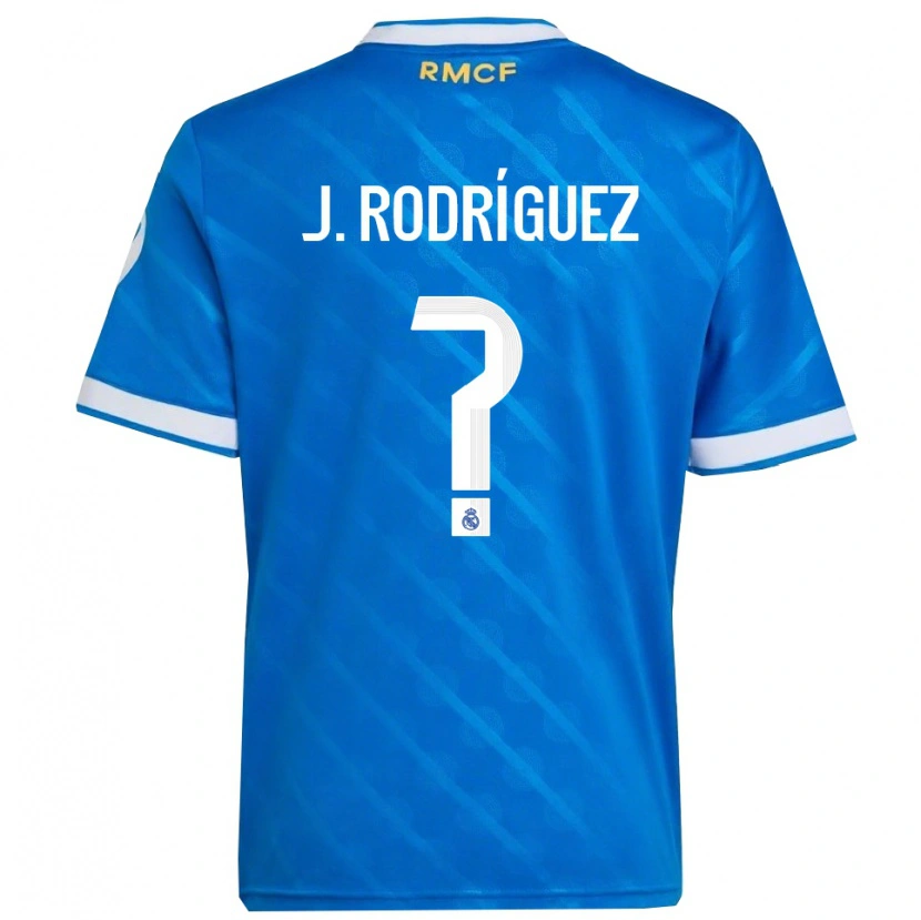 Danxen Kinder Juan Rodríguez #0 Blau Weiß Ausweichtrikot Trikot 2025/26 T-Shirt Schweiz
