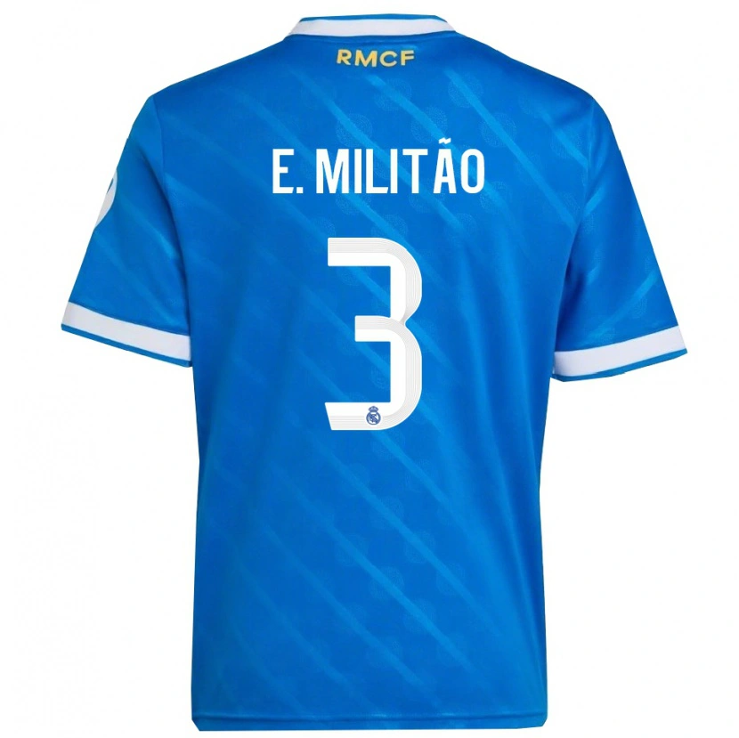 Danxen Kinder Éder Militão #3 Blau Weiß Ausweichtrikot Trikot 2025/26 T-Shirt Schweiz