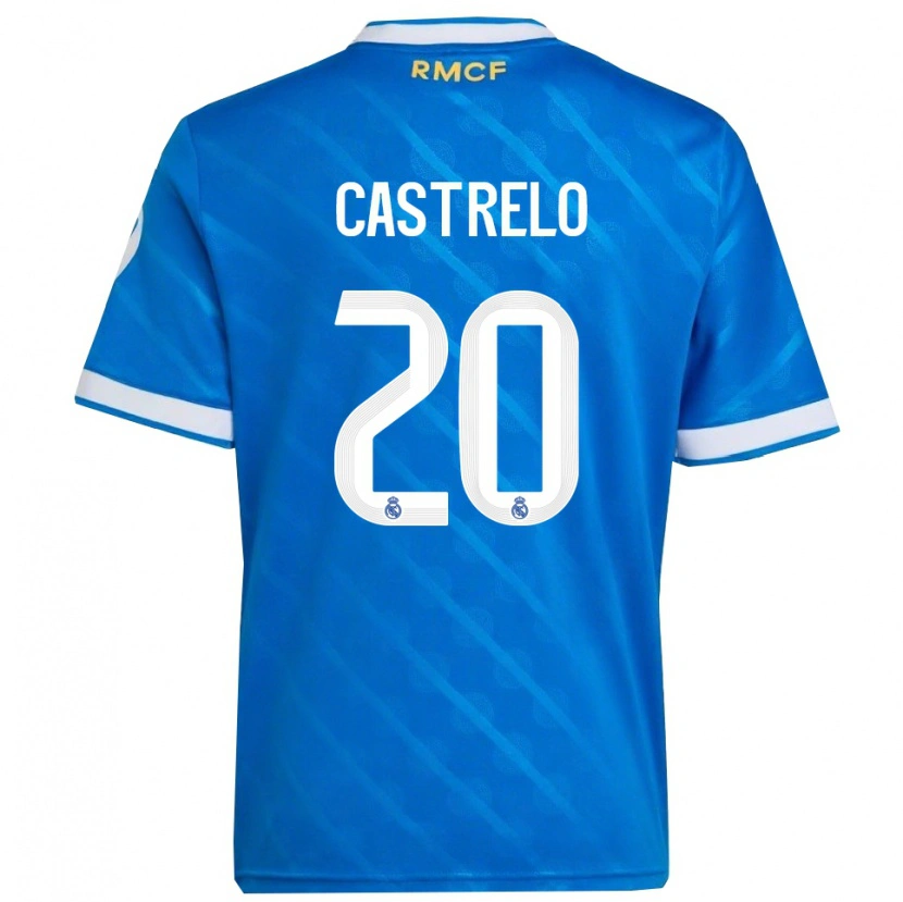 Danxen Kinder Gabri Castrelo #20 Blau Weiß Ausweichtrikot Trikot 2025/26 T-Shirt Schweiz