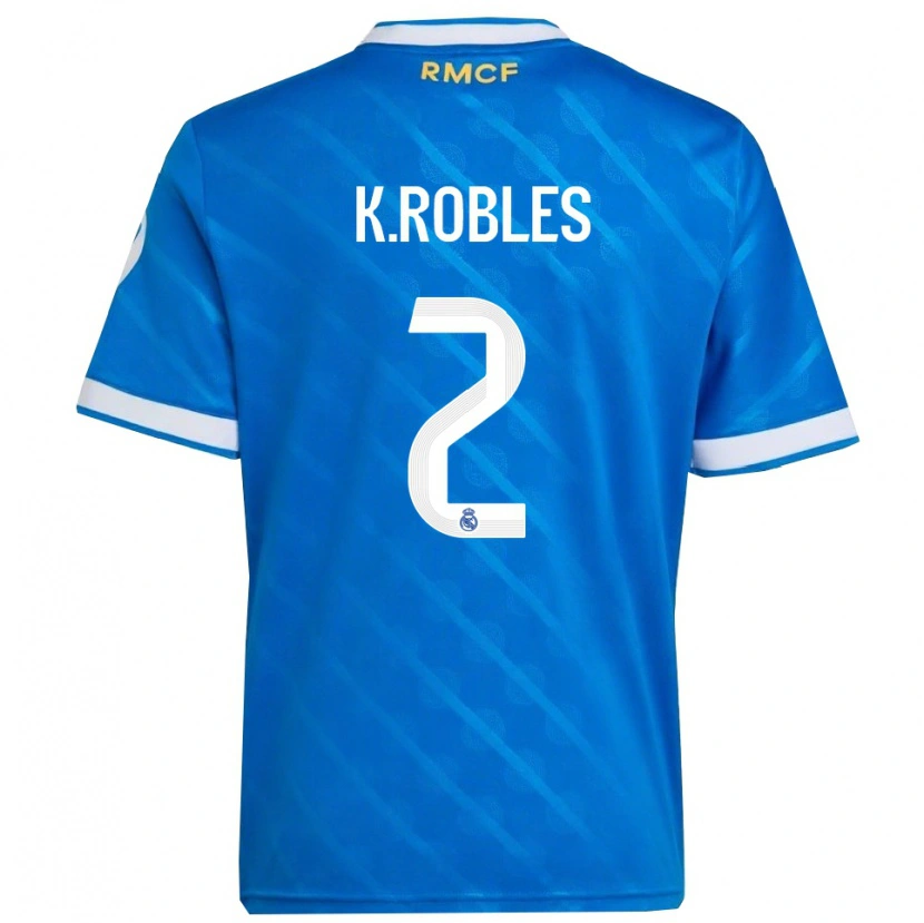 Danxen Kinder Kenti Robles #2 Blau Weiß Ausweichtrikot Trikot 2025/26 T-Shirt Schweiz