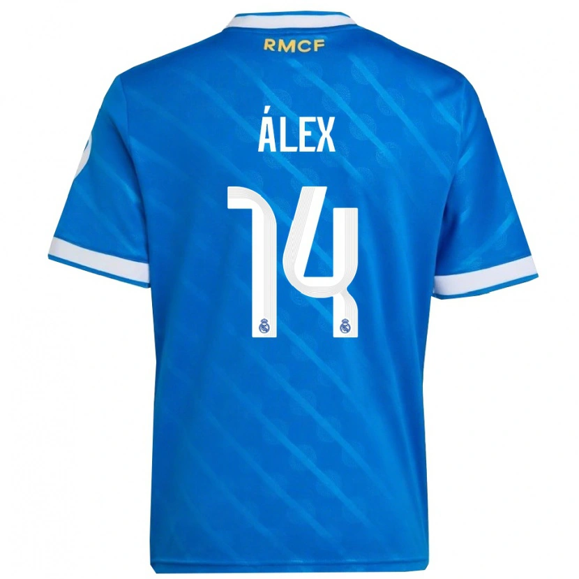 Danxen Kinder Álex Pérez #14 Blau Weiß Ausweichtrikot Trikot 2025/26 T-Shirt Schweiz
