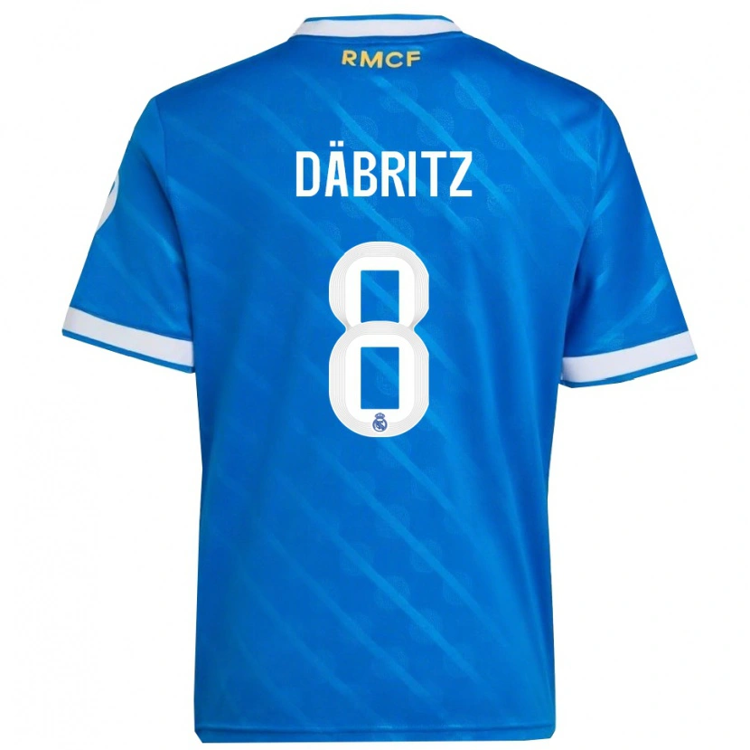 Danxen Kinder Sara Däbritz #8 Blau Weiß Ausweichtrikot Trikot 2025/26 T-Shirt Schweiz