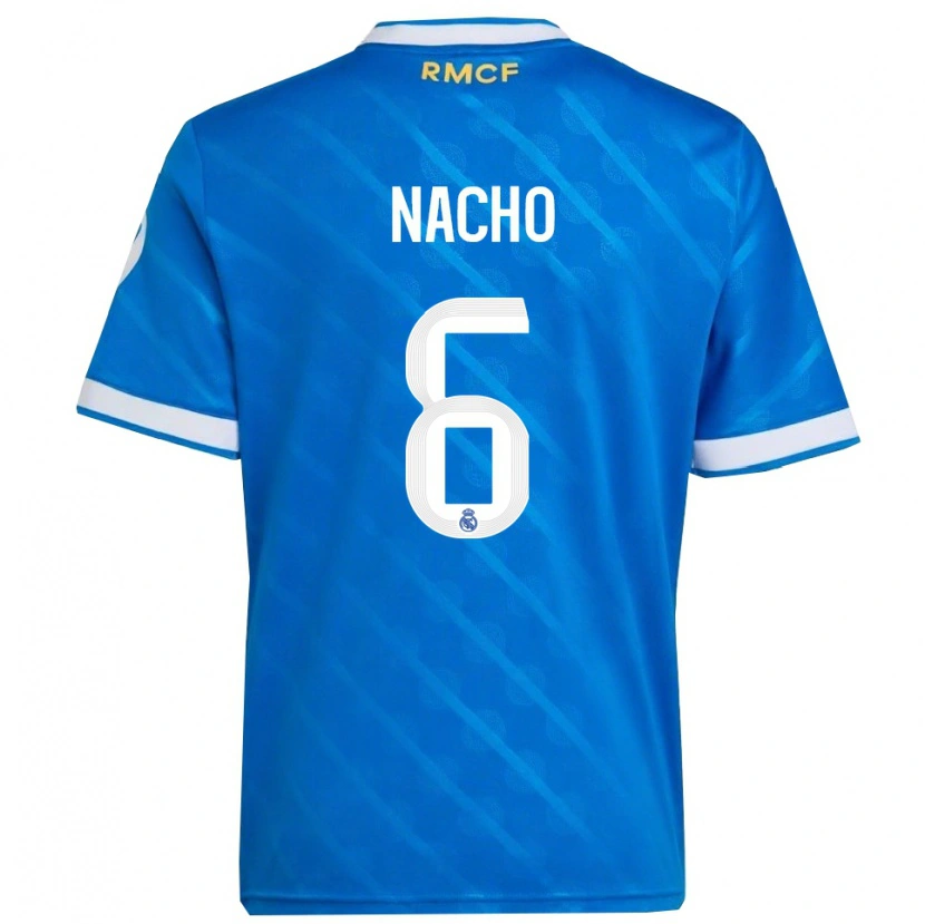 Danxen Kinder Nacho Fernandez #6 Blau Weiß Ausweichtrikot Trikot 2025/26 T-Shirt Schweiz