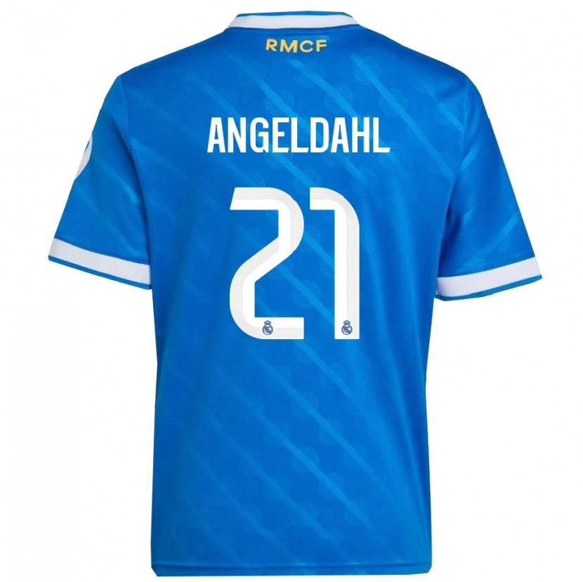 Danxen Kinder Filippa Angeldahl #21 Blau Weiß Ausweichtrikot Trikot 2025/26 T-Shirt Schweiz