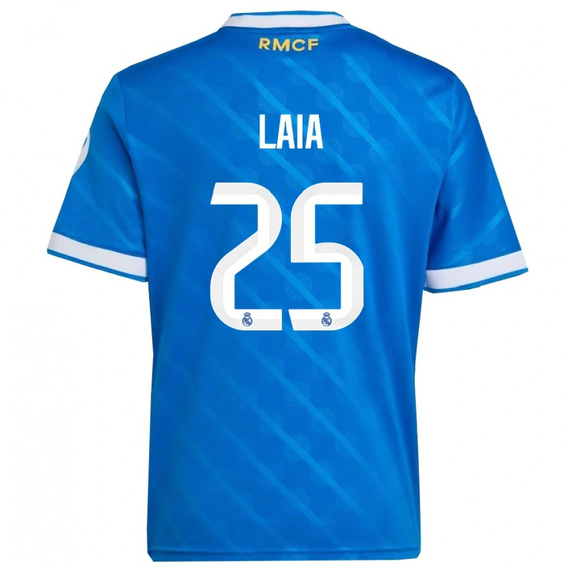 Danxen Kinder Laia López De La Morena #25 Blau Weiß Ausweichtrikot Trikot 2025/26 T-Shirt Schweiz