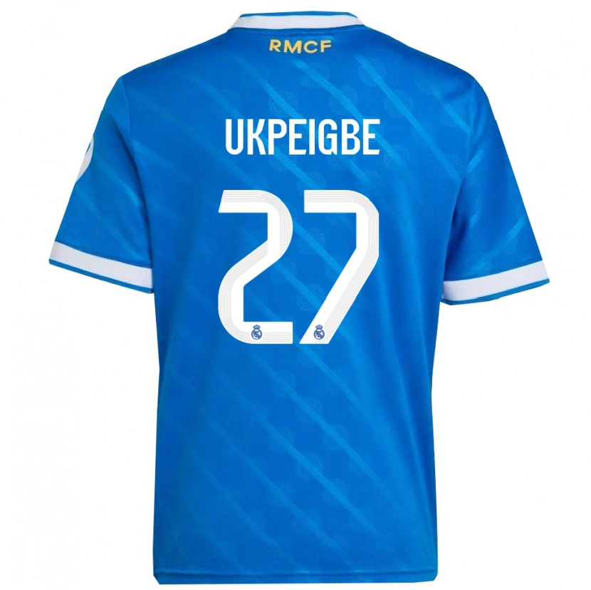 Danxen Kinder Melvin Ukpeigbe #27 Blau Weiß Ausweichtrikot Trikot 2025/26 T-Shirt Schweiz