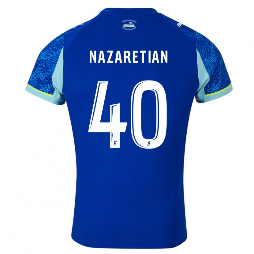 Danxen Kinder Manuel Nazaretian #40 Himmelblau Weiß Ausweichtrikot Trikot 2025/26 T-Shirt Schweiz