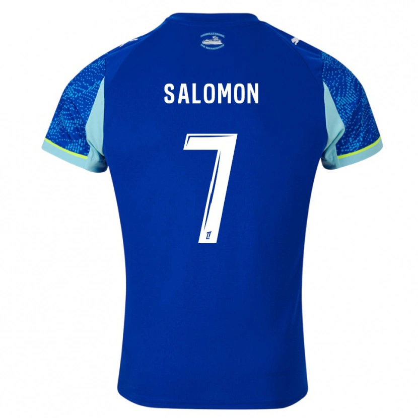 Danxen Kinder Maëva Salomon #7 Himmelblau Weiß Ausweichtrikot Trikot 2025/26 T-Shirt Schweiz