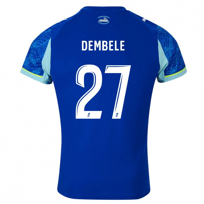 Danxen Kinder Coumba Dembélé #27 Himmelblau Weiß Ausweichtrikot Trikot 2025/26 T-Shirt Schweiz