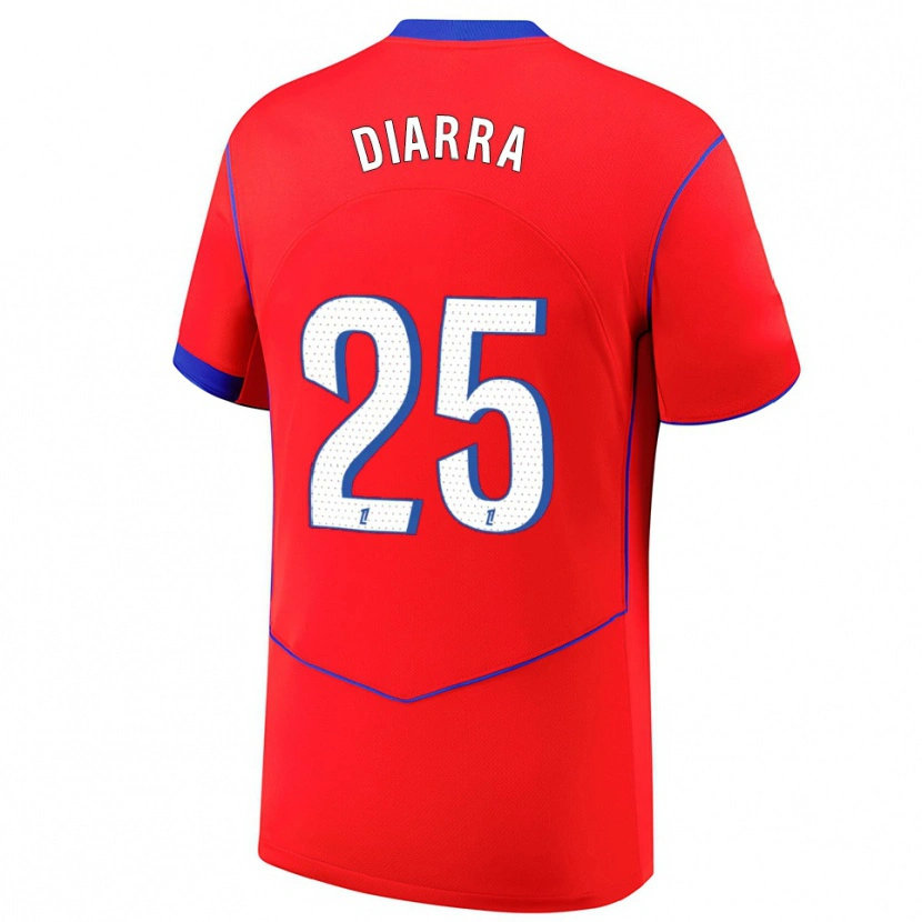 Danxen Kinder Agueissa Diarra #25 Rot Blau Weiß Ausweichtrikot Trikot 2025/26 T-Shirt Schweiz