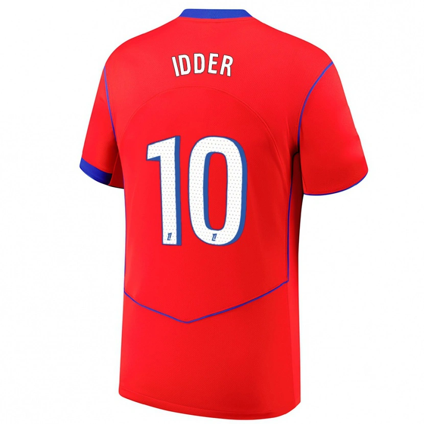 Danxen Kinder Younes Idder #10 Rot Blau Weiß Ausweichtrikot Trikot 2025/26 T-Shirt Schweiz