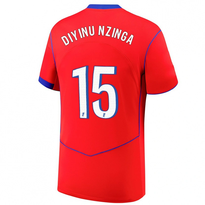 Danxen Kinder Vainqueur Diyinu Nzinga #15 Rot Blau Weiß Ausweichtrikot Trikot 2025/26 T-Shirt Schweiz