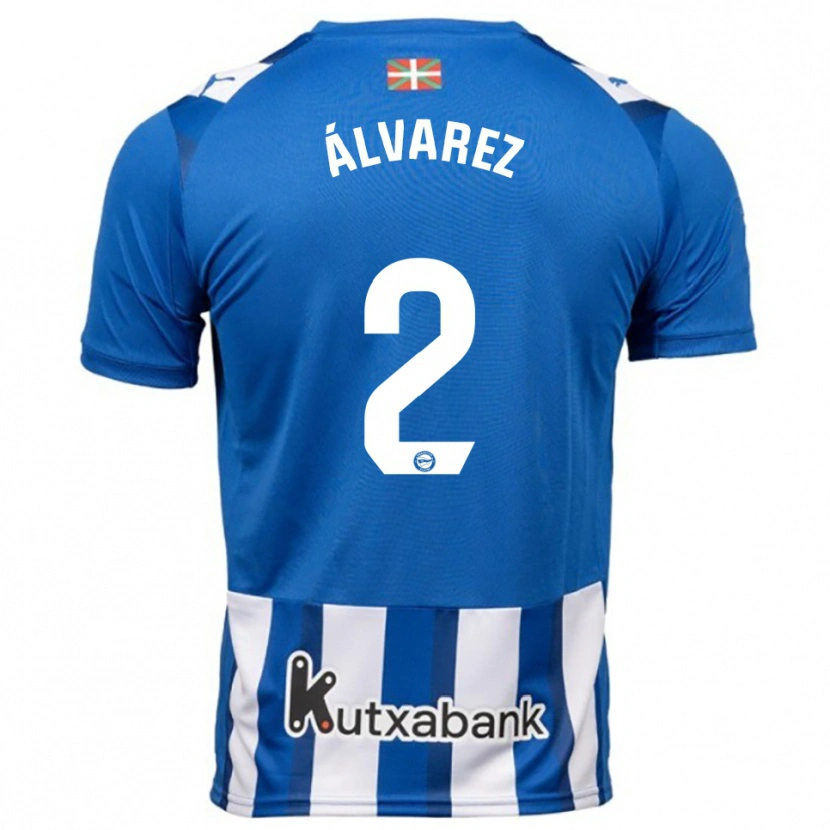 Danxen Herren Joseda Álvarez #2 Blau Weiß Heimtrikot Trikot 2025/26 T-Shirt Schweiz