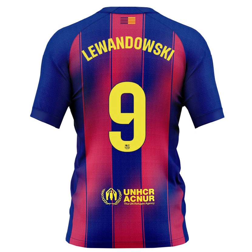 Danxen Herren Robert Lewandowski #9 Blau Rot Heimtrikot Trikot 2025/26 T-Shirt Schweiz
