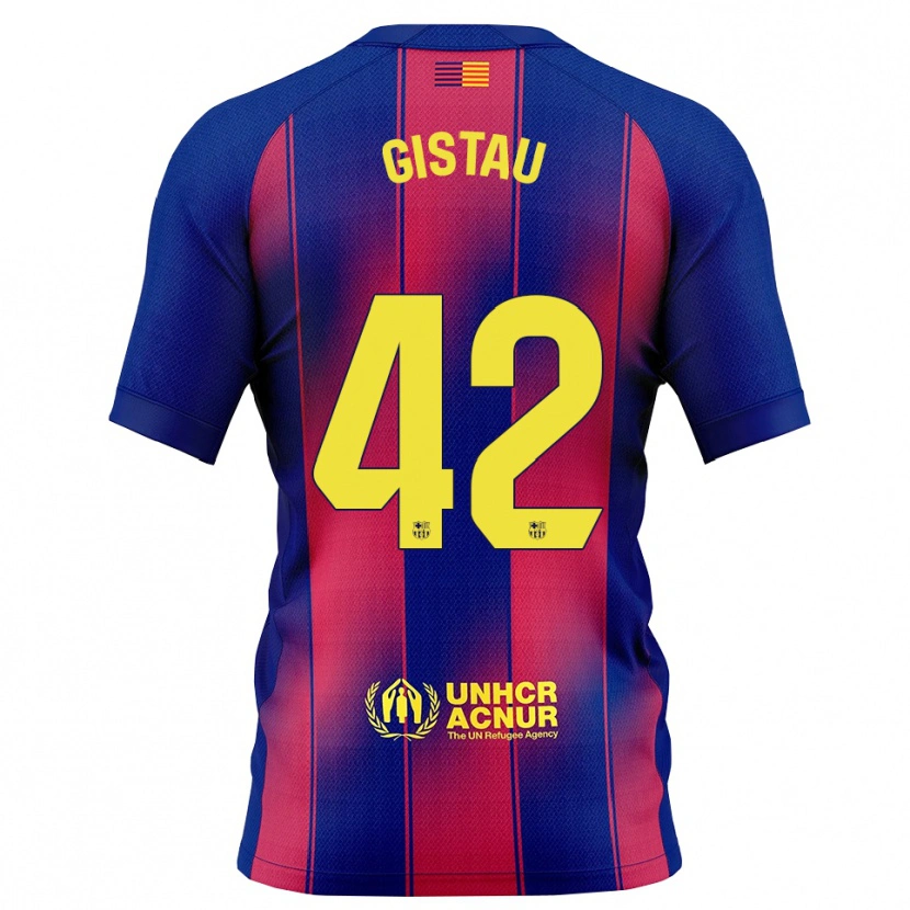 Danxen Herren Òscar Gistau #42 Blau Rot Heimtrikot Trikot 2025/26 T-Shirt Schweiz