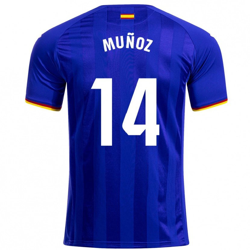 Danxen Herren Javi Muñoz #14 Blau Rot Gelb Heimtrikot Trikot 2025/26 T-Shirt Schweiz