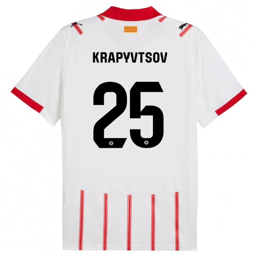 Danxen Herren Vladyslav Krapyvtsov #25 Weiß Rot Heimtrikot Trikot 2025/26 T-Shirt Schweiz