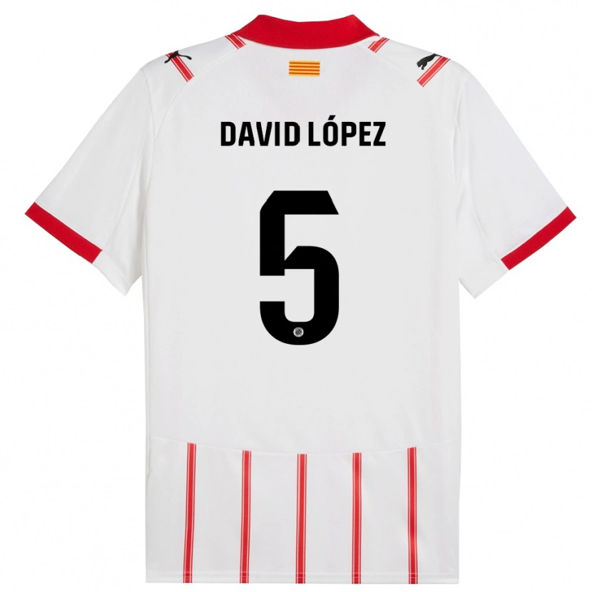 Danxen Herren David López #5 Weiß Rot Heimtrikot Trikot 2025/26 T-Shirt Schweiz
