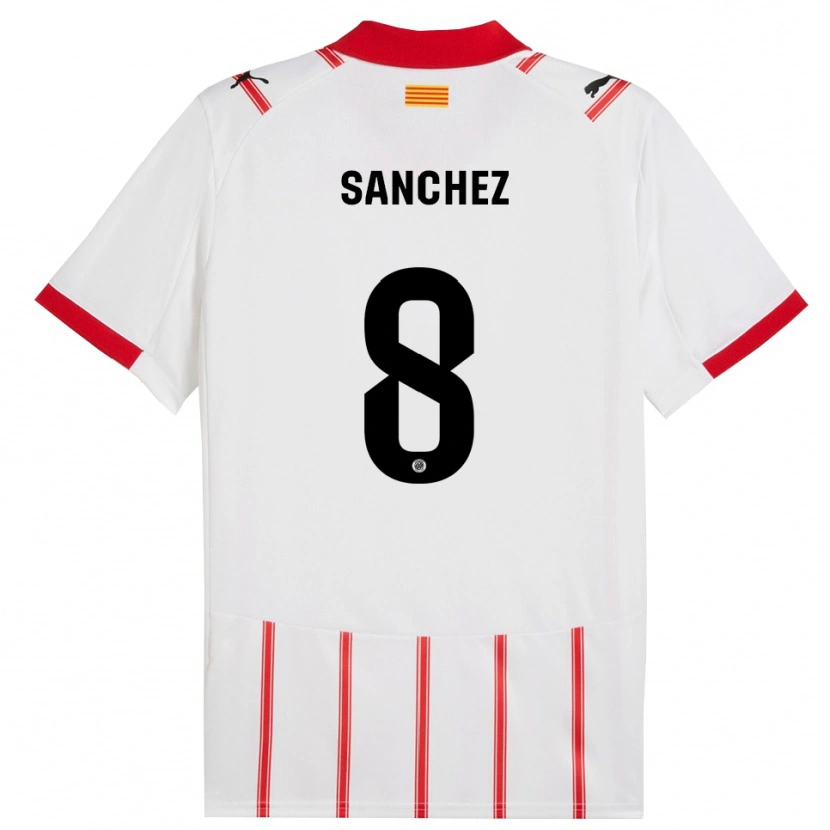 Danxen Herren Miguel Ángel Sánchez #8 Weiß Rot Heimtrikot Trikot 2025/26 T-Shirt Schweiz