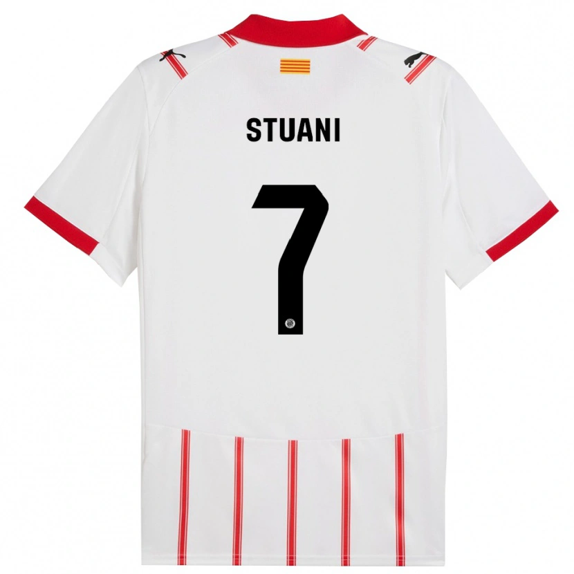 Danxen Herren Cristhian Stuani #7 Weiß Rot Heimtrikot Trikot 2025/26 T-Shirt Schweiz