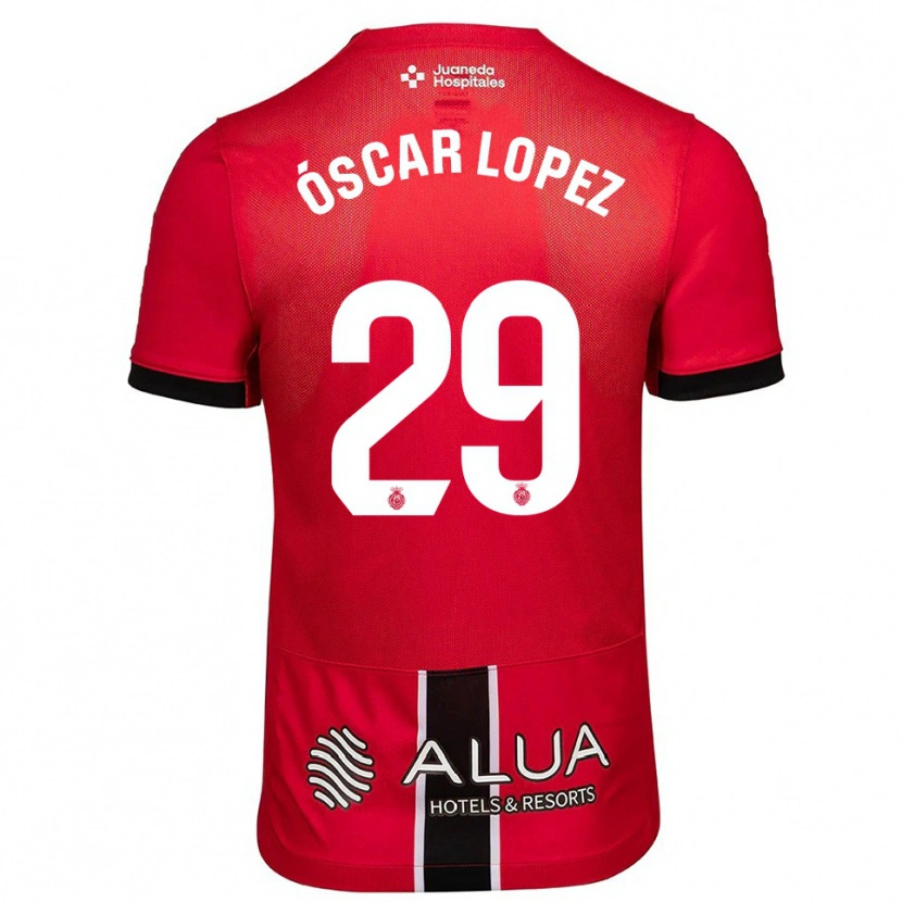 Danxen Herren Óscar López #29 Rot Schwarz Heimtrikot Trikot 2025/26 T-Shirt Schweiz