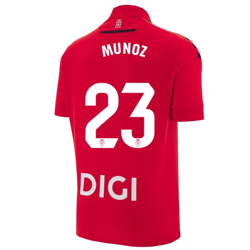 Danxen Herren Víctor Muñoz #23 Rot Schwarz Heimtrikot Trikot 2025/26 T-Shirt Schweiz