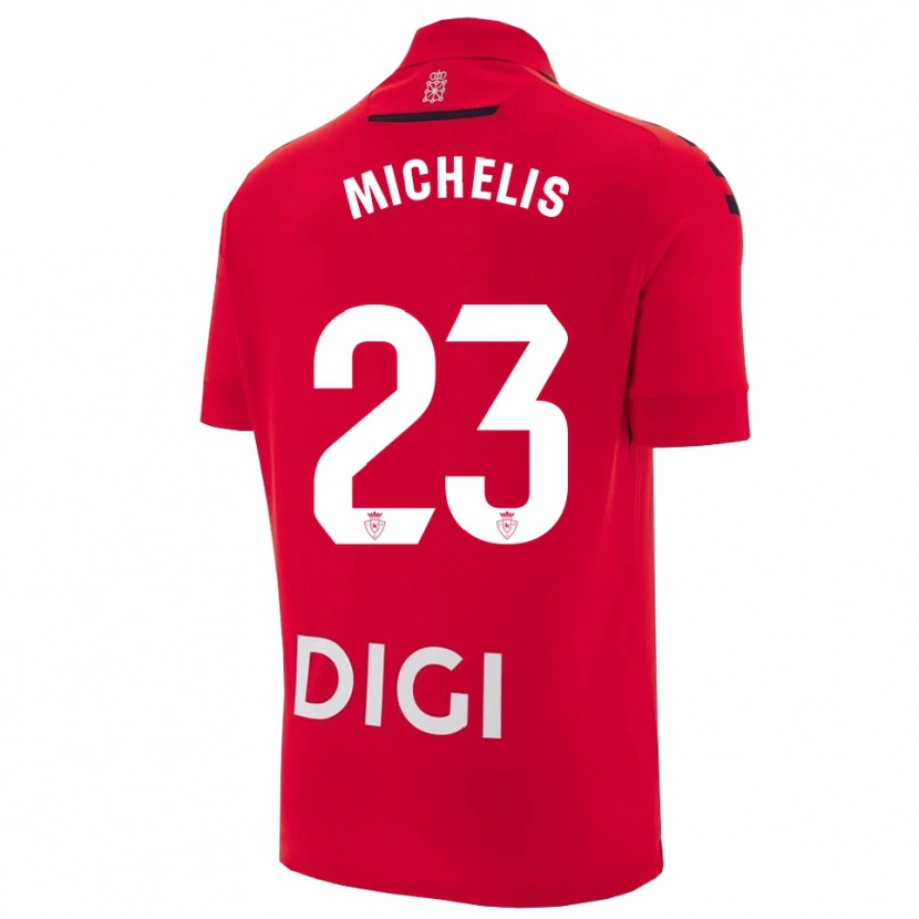 Danxen Herren Nikolaos Michelis #23 Rot Schwarz Heimtrikot Trikot 2025/26 T-Shirt Schweiz