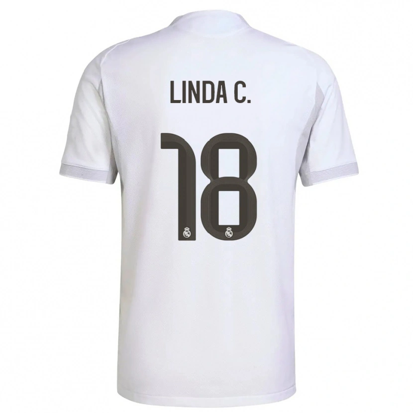 Danxen Herren Linda Caicedo #18 Weiß Gelb Heimtrikot Trikot 2025/26 T-Shirt Schweiz