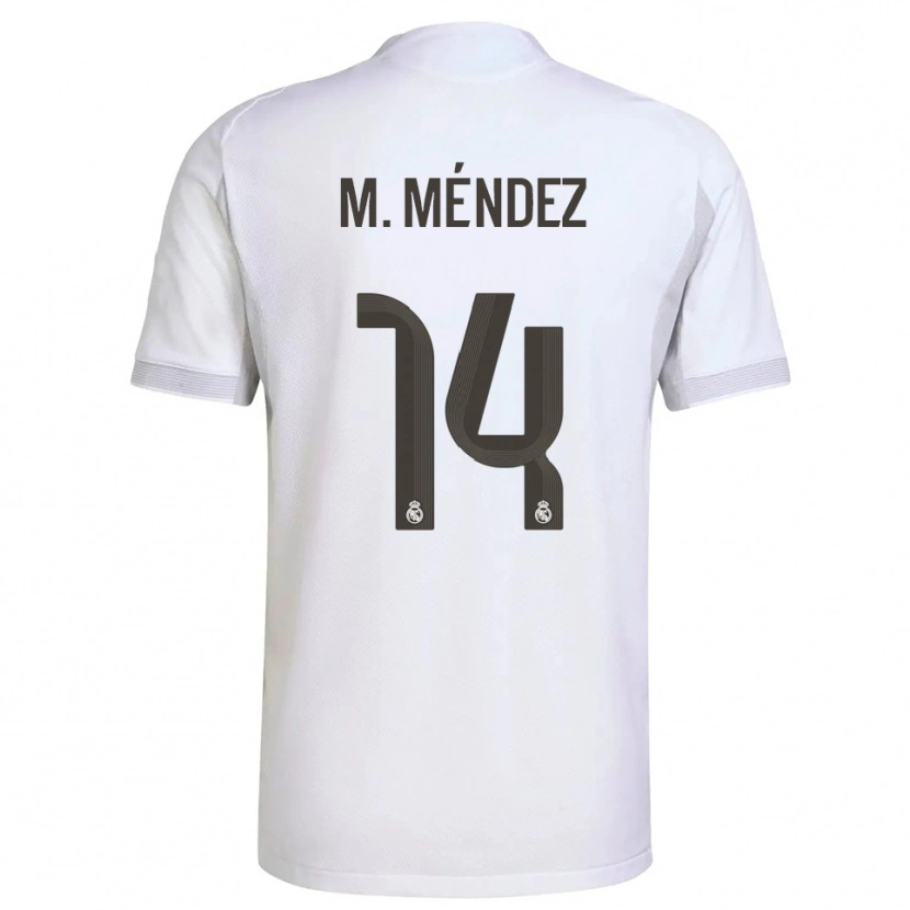 Danxen Herren María Méndez #14 Weiß Gelb Heimtrikot Trikot 2025/26 T-Shirt Schweiz