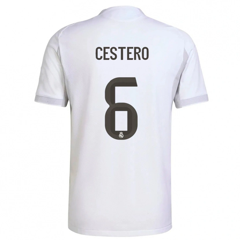 Danxen Herren Jorge Cestero #6 Weiß Gelb Heimtrikot Trikot 2025/26 T-Shirt Schweiz