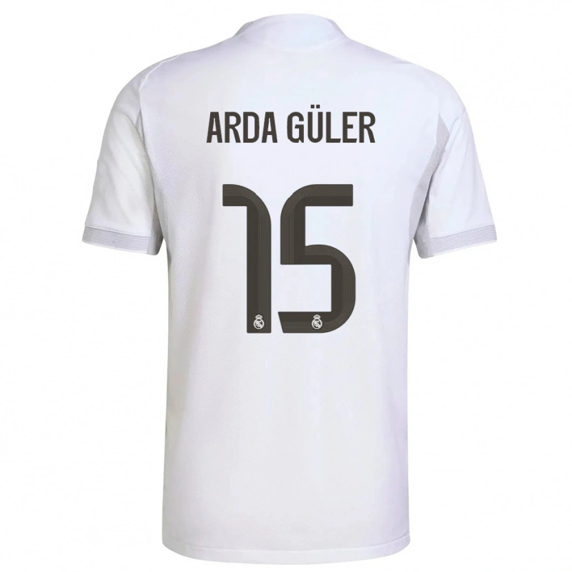 Danxen Herren Arda Güler #15 Weiß Gelb Heimtrikot Trikot 2025/26 T-Shirt Schweiz