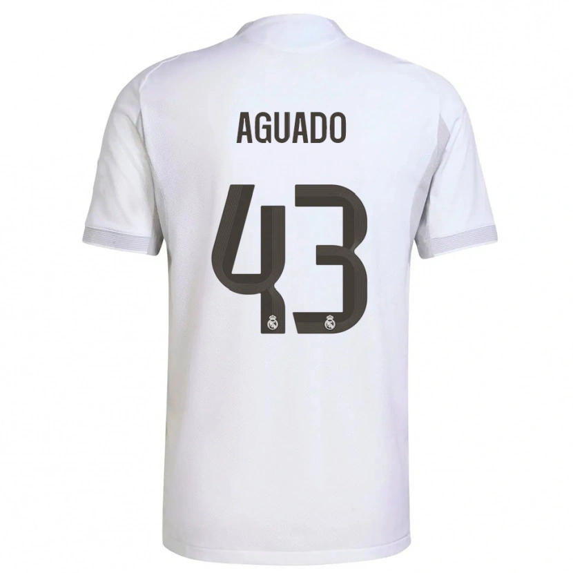 Danxen Herren Diego Aguado #43 Weiß Gelb Heimtrikot Trikot 2025/26 T-Shirt Schweiz