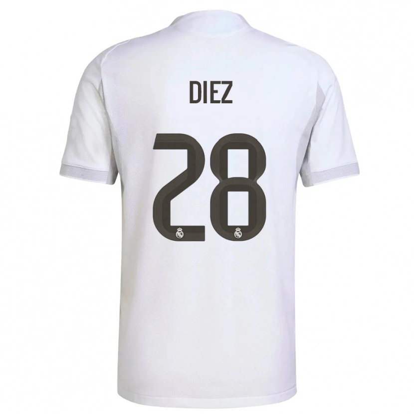 Danxen Herren Carlos Diez #28 Weiß Gelb Heimtrikot Trikot 2025/26 T-Shirt Schweiz