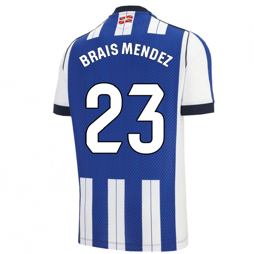 Danxen Herren Brais Méndez #23 Blau Weiß Heimtrikot Trikot 2025/26 T-Shirt Schweiz