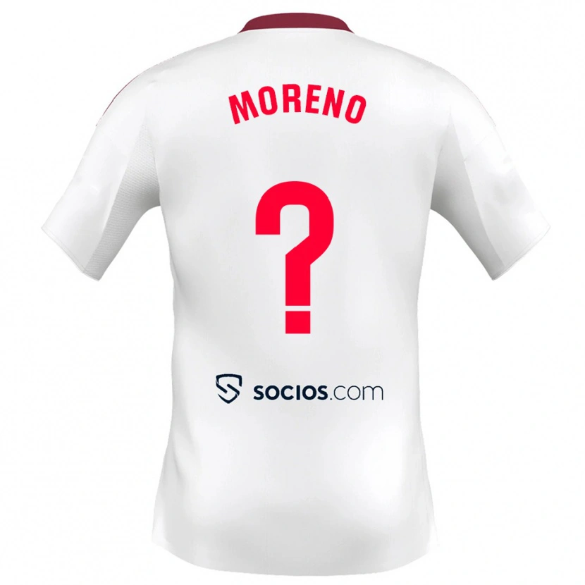 Danxen Herren Jorge Moreno #0 Weiß Rot Heimtrikot Trikot 2025/26 T-Shirt Schweiz