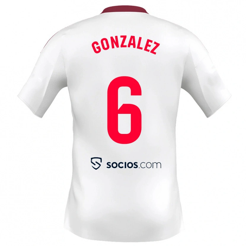 Danxen Herren Pamela González #6 Weiß Rot Heimtrikot Trikot 2025/26 T-Shirt Schweiz