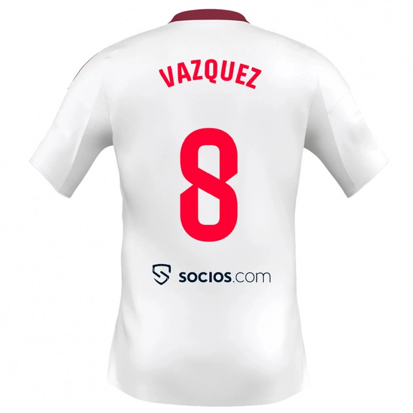 Danxen Herren Manolo Vazquez #8 Weiß Rot Heimtrikot Trikot 2025/26 T-Shirt Schweiz