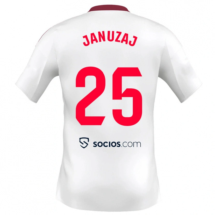 Danxen Herren Adnan Januzaj #25 Weiß Rot Heimtrikot Trikot 2025/26 T-Shirt Schweiz