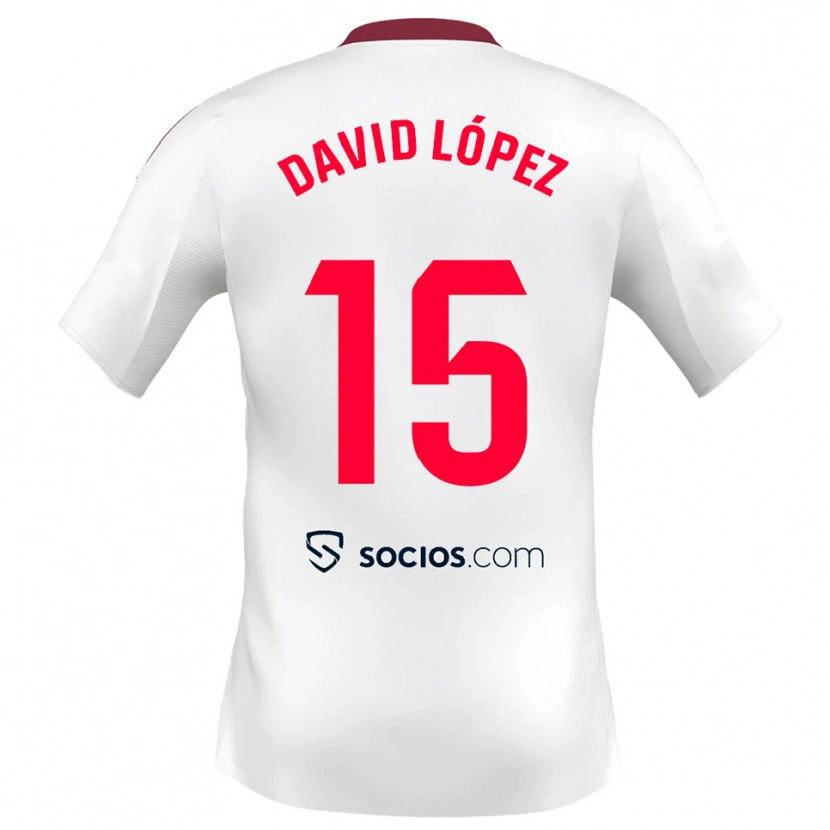 Danxen Herren David López #15 Weiß Rot Heimtrikot Trikot 2025/26 T-Shirt Schweiz