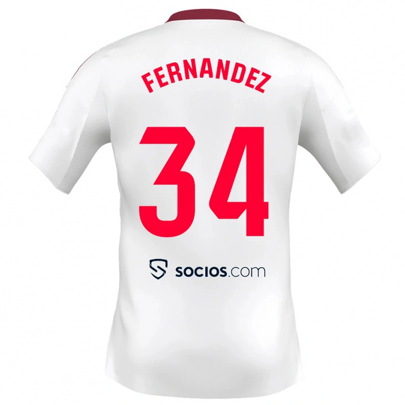 Danxen Herren Marc Fernández #34 Weiß Rot Heimtrikot Trikot 2025/26 T-Shirt Schweiz