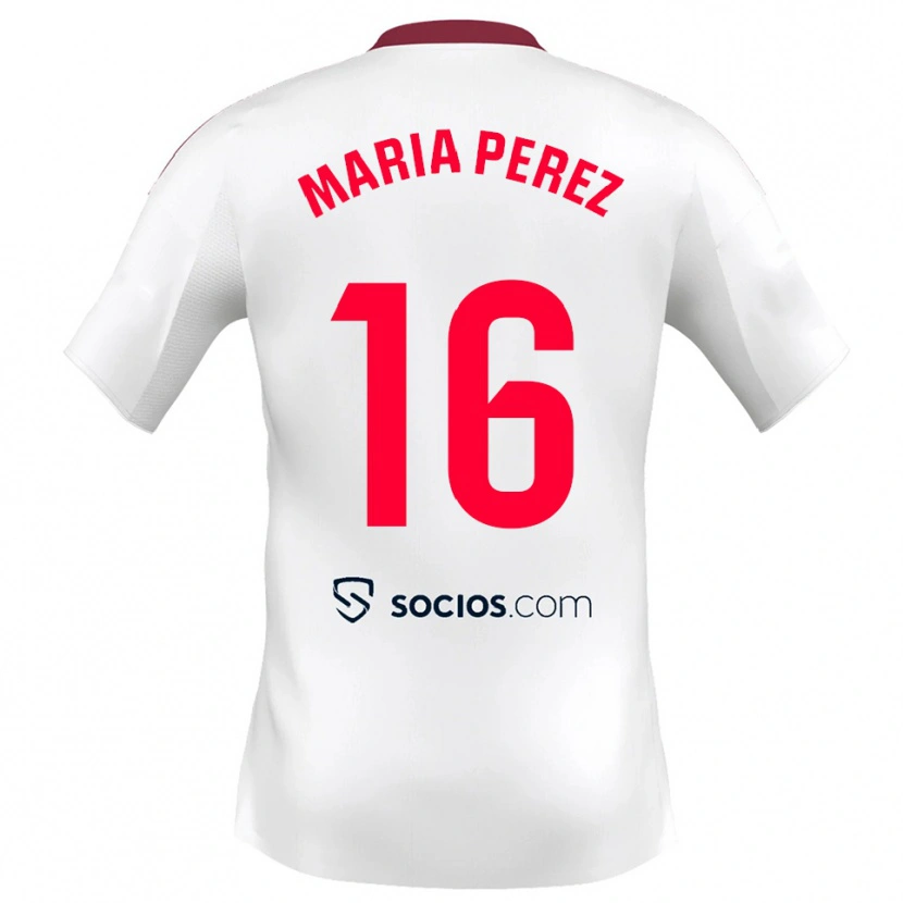 Danxen Herren María Pérez Rabaza #16 Weiß Rot Heimtrikot Trikot 2025/26 T-Shirt Schweiz